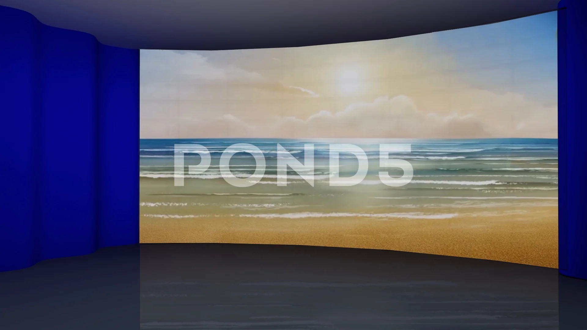 HD Virtual Studio Green Screen Blue Back... | Stock Video | Pond5