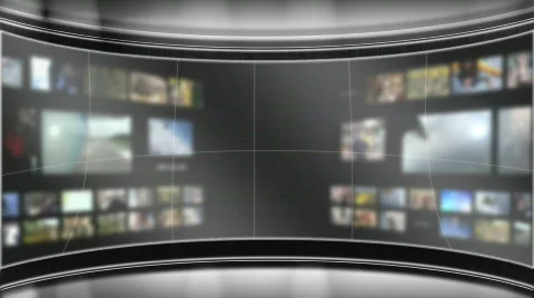 HD Virtual TV studio set with multiple b... | Stock Video | Pond5
