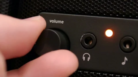 HD - Volume control close-up Stock Footage 8986247