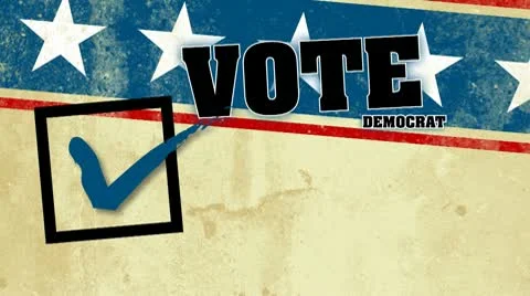 HD Vote Democrat Stock Footage