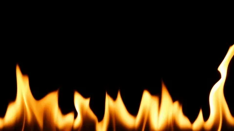 HD - Wall of fire. Slow motion of real fire Stock Footage 100557929