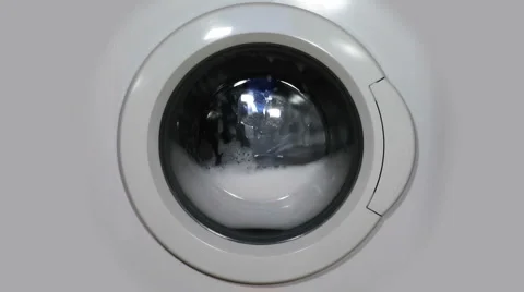 HD - Washing machine washes with large amount of foam Stock-Footage 1046480
