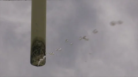 HD Water Dripping Down Stock Footage 1042149