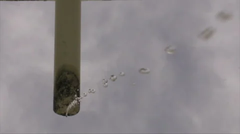 HD Water Dripping Down from pipe Stock Footage 913783