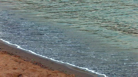 HD Waves running over beach, closeup Stock Footage 592047