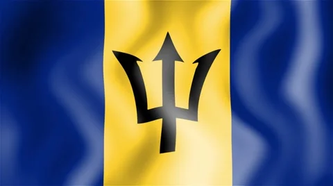 HD Waving flag - Barbados Video stock 44908611