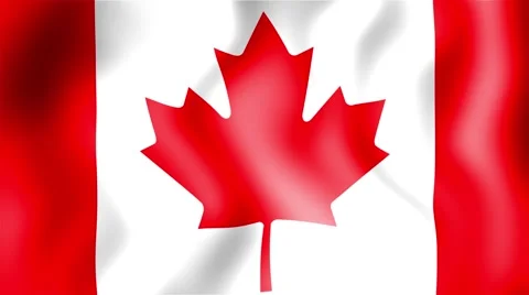 HD Waving flag - Canada Video stock 44908635