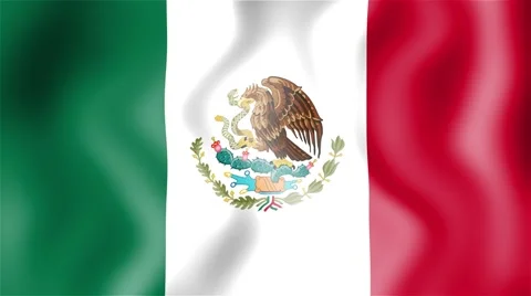 HD Waving flag - Mexico Video stock 44908696