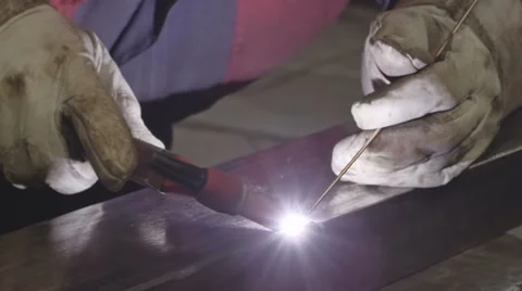 HD Welder in action - Close up Stock Footage 36374952