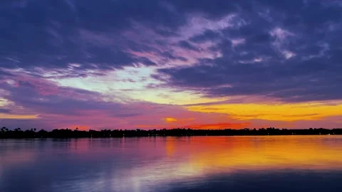 HD West Palm Beach Florida Sunrise Time Lapse Video Stock Footage 267777000