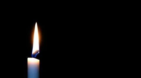 HD - White Candle in the Wind with black background Stock-Footage 8847575