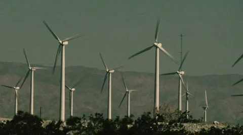 HD Wind Turbine Power Stock Footage 106537