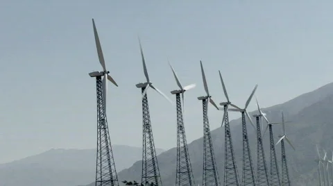 HD Wind Turbine Power Stock Footage 108020