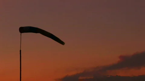 HD windsock moving from wind Stock Footage 548504