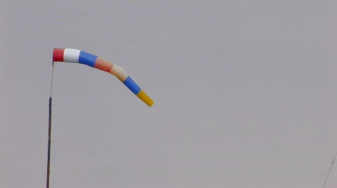 HD windsock moving from wind klm 3 Stock Footage 505359