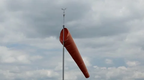 HD Windsock, Wind Direction Guidance for Airports, Highways, Chemical Plants Stock Footage 8544801