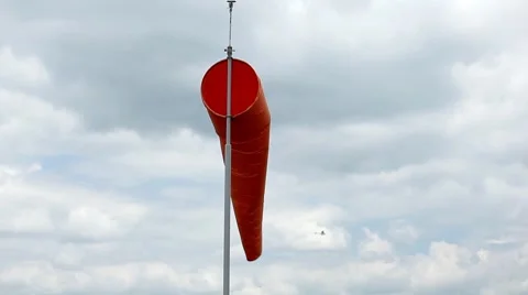 HD Windsock, Wind Direction Guidance for Airports, Highways, Chemical Plants Stock Footage 8546192