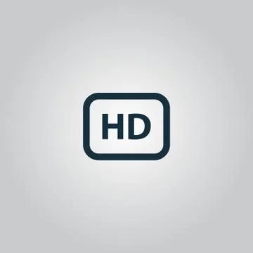 Hd word button Illustrazione stock