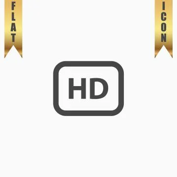 Hd word button Illustrazione stock