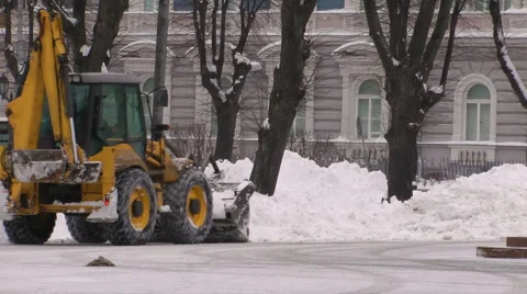 HD - Work snowplows Stock Footage 981911