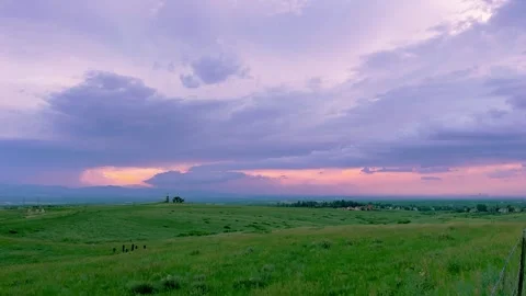 HD Zoom In Colorado Sunset Time Lapse Video Stock Footage 267778435