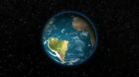 HD - Zoom in earth (through clouds to the space) Stock Footage 19858541