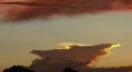 HD zoom out the red skies at sunset after a storm timelapse HD Footage