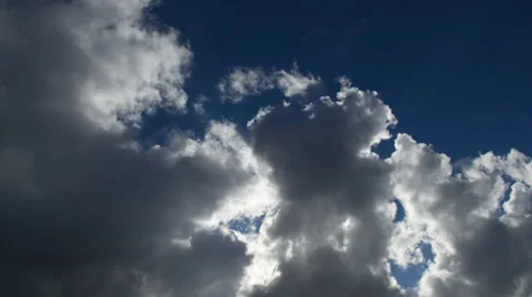 HD1080 30p clearing winter sky Stock Footage 34443551