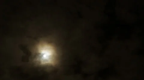 HD1080 30p Cloudy moongazer Stock Footage 34146256