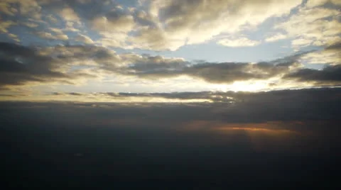 HD1080 Flying over the clouds with the evening sun. 動画素材 22900273