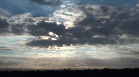 HD1080 Time Lapse spectacular cloudy sunset Stock Footage 37189083