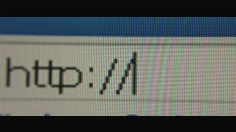 HD1080p Close Up of "http://www" typing in web browser address bar Vídeo Stock 654227