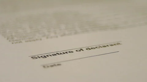 HD1080p Signature writing Stock Footage