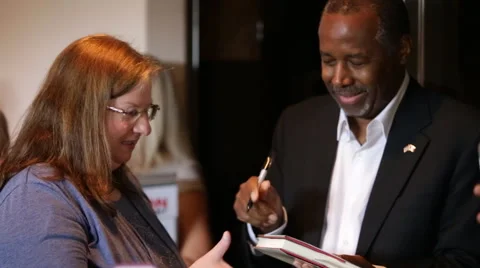 HD1080p Stock - Dr. Ben Carson Presidential Candidate talking to voters Stock Footage 51591479