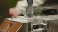 HD1080p25 CNC Lathe Machine drill work with metal HD Footage