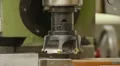 HD1080p25 CNC Machine work with metal HD Footage
