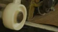 HD1080p25 CNC Machine work with wood. Dolly. HD Footage