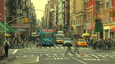 HD30 NYC FAST TRAFFIC Stock Footage 396741