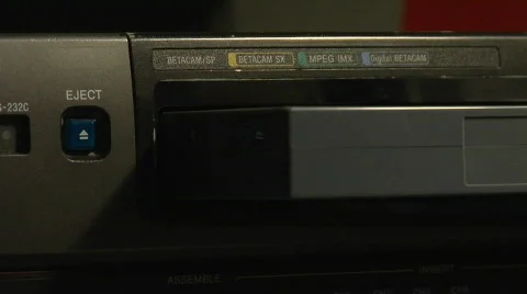 HDCam Tape Eject CU Stock-Footage 725870