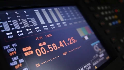 HDCAM VTR Timecode Video stock 982026