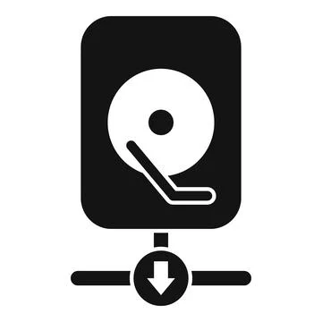 Hdd backup icon simple vector. Data cloud Illustrazione stock