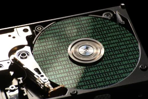 HDD With Binary Code Illustrazione stock