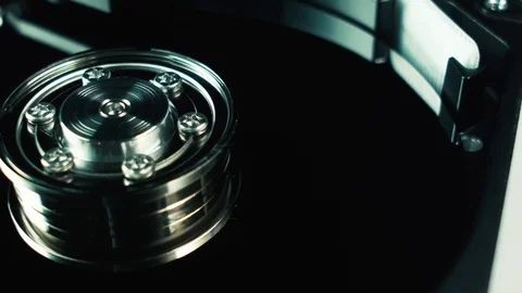HDD. Computer hdd. Disk of information storage. data array. Binary code. Spindle Stock Footage 75347428