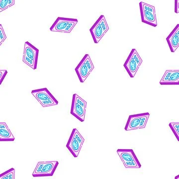 Hdd computer part isometric icon seamless pattern Stockillustratie