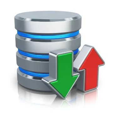 HDD database and backup concept Stock Illustration