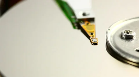 Hdd drive spin up and head movement Stock Footage 38037026
