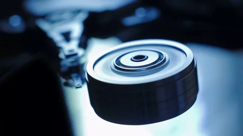 HDD failure. Broken hard disk drive. Macro shot at night. Stock Footage 80116091