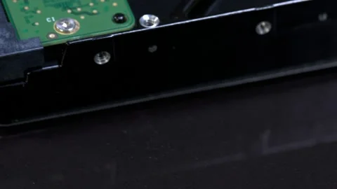 HDD Hard Disk Drive Close Up Stock-Footage 134657625