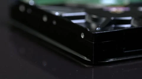 HDD Hard Disk Drive Macro Vídeo Stock 134660119