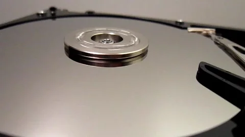 HDD - Hard Disk Drive is open, broken and spin out Video stock 48082842